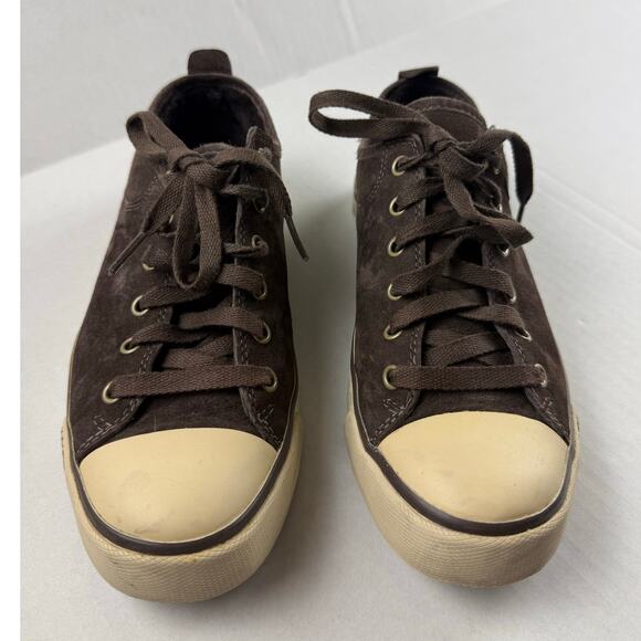 UGG Evera Brown Suede Low Top Lace Up Sneakers - Size 5.5 - Picture 2 of 12